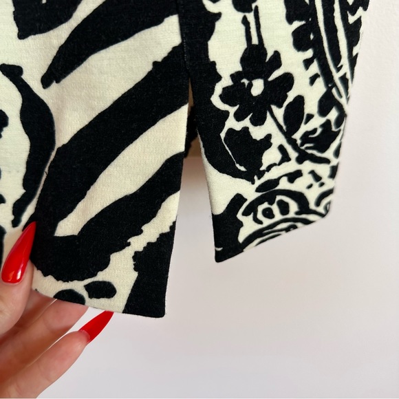 Blumarine Zebra Print Dress w/Rhinestone Details - Picture 4 of 10